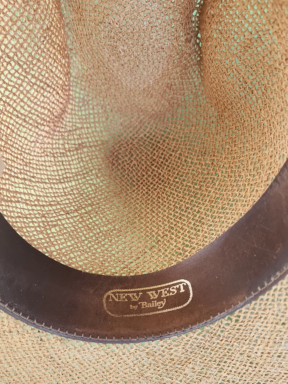 Vintage Bailey New West U-Rollit Straw Cowboy Hat Western Size 7 1/4